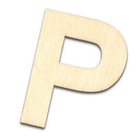 Streuer Holz, Buchstabe P, roh 10 St.