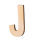Streuer Holz, Buchstabe J, roh 5 St.