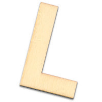 Streuer Holz, Buchstabe L, roh 10 St.
