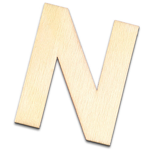 Streuer Holz, Buchstabe N, roh 10 St.