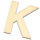 Streuer Holz, Buchstabe K, roh 10 St.