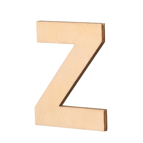 Streuer Holz, Buchstabe Z, roh 5 St.