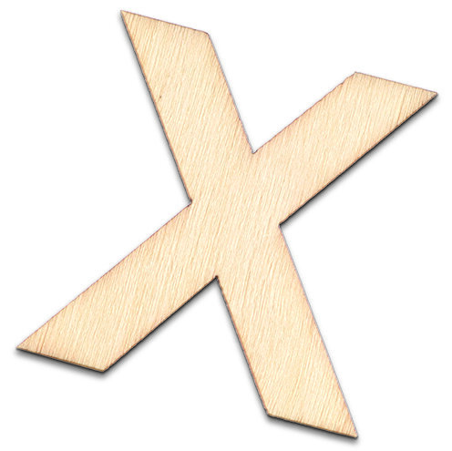 Streuer Holz, Buchstabe X, roh 10 St.
