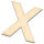 Streuer Holz, Buchstabe X, roh 10 St.