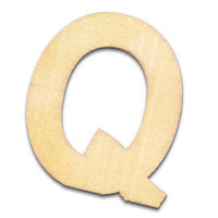 Streuer Holz, Buchstabe Q, roh 10 St.