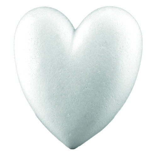 Styroporform, Herz voll / flach 5 St. 150 mm