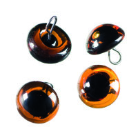Tieraugen, mit Öse, Glas, braun, ø 10 mm 4 Stk.
