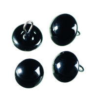 Tieraugen, mit Öse, Glas, schwarz, ø 10 mm 4...