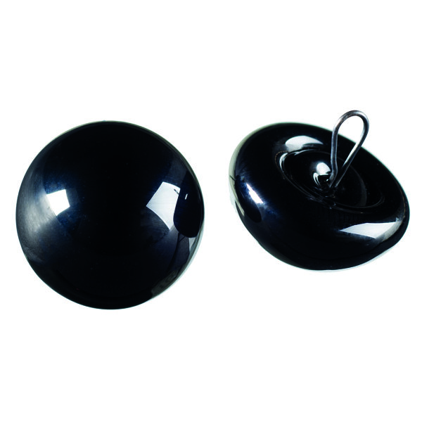 Tieraugen, mit Öse, Glas, schwarz, ø 20 mm 2 Stk.