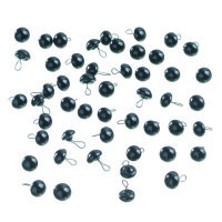 Tieraugen, mit Öse, Glas, schwarz, ø 8 mm 50...