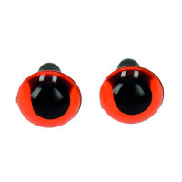 Tieraugen, mit Öse, Kunststoff, braun, ø 14...