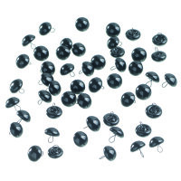 Tieraugen, mit Öse, Glas, schwarz, ø 14 mm 50...