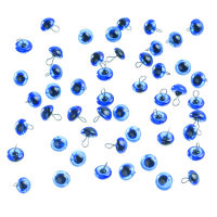 Tieraugen, mit Öse, Glas, blau, ø 10 mm 50 Stk.