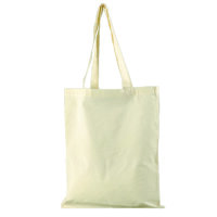 Tragetasche Baumwolle, lange Henkel, natur, 105 g/m²