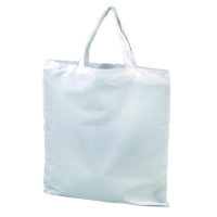 Tragetasche Baumwolle, kurze Henkel, weiß, 105...