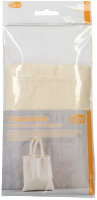 Tragetasche Baumwolle, kurze Henkel, natur, 105 g/m²