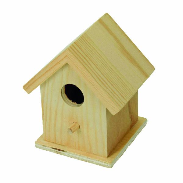 Vogelhaus, quadratisch, roh H 10 x 7 x 7 cm