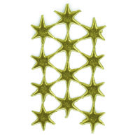 Wachsdekor, Sterne flach, gold, 12 Stk.