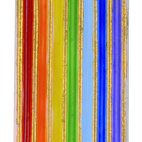 Wachsdekor, Regenbogenstreifen, regenbogen, 1 Stk.