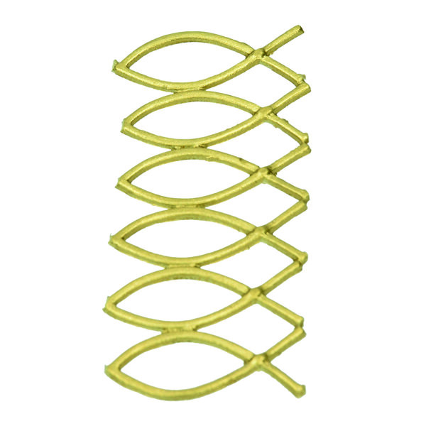 Wachsdekor, Christliche Fische, gold, 6 Stk.