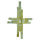 Wachsdekor, Kreuz gelb/DUO GS, gelb gold metallic, 1 Stk.