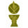 Wachsdekor, Kelch mit Traube + Hostie, gold, 2- teilig