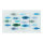 Wachsdekor, Fische / Familie,Freunde…, blau, 1 Stk.