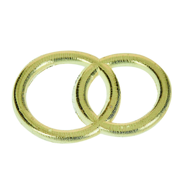 Wachsdekor, Eheringe, gold glänzend, 1 Stk.