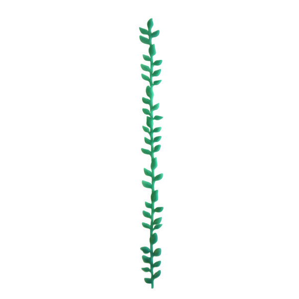 Wachsdekor, Blätterranke Natur, tannengrün, 2 Stk.