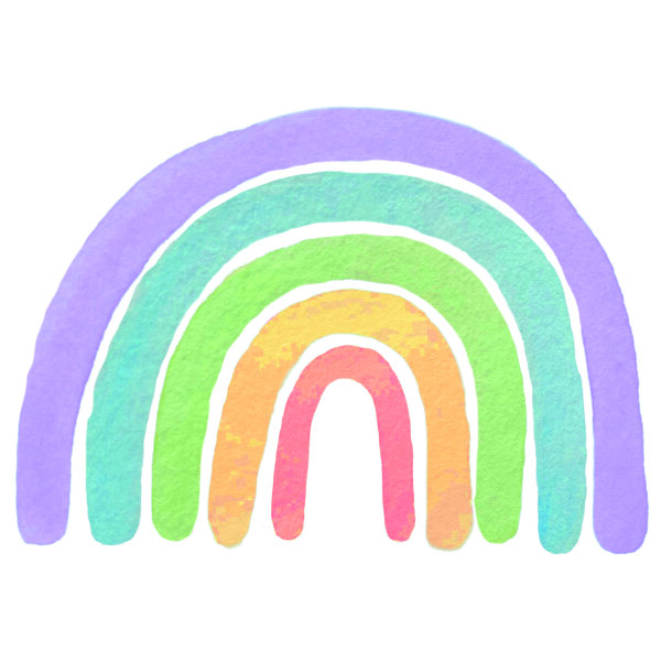 Wachsdekor, Regenbogen, regenbogen pastell, 1 Stk.