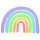 Wachsdekor, Regenbogen, regenbogen pastell, 1 Stk.