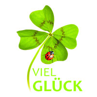 Wachsdekor, VIEL GLÜCK, bunt, 1 Stk.