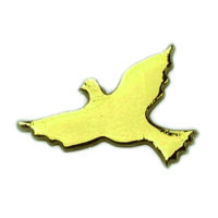 Wachsdekor, Taube, gold, 5 Stk.