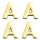 Wachsdekor Buchstabe, A, gold glänzend, 10 Stk.