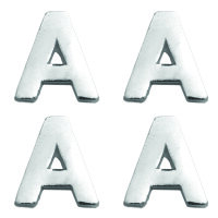 Wachsdekor Buchstabe, A, silber glänzend, 10 Stk.