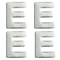 Wachsdekor Buchstabe, E, silber glänzend, 10 Stk.