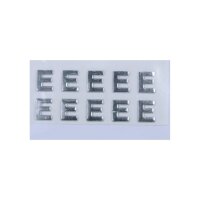 Wachsdekor Buchstabe, E, silber glänzend, 10 Stk.
