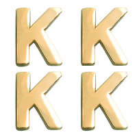 Wachsdekor Buchstabe, K, gold glänzend, 10 Stk.