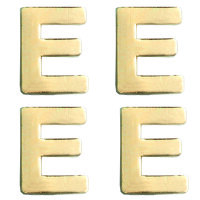 Wachsdekor Buchstabe, E, gold glänzend, 10 Stk.