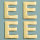 Wachsdekor Buchstabe, E, gold glänzend, 10 Stk.