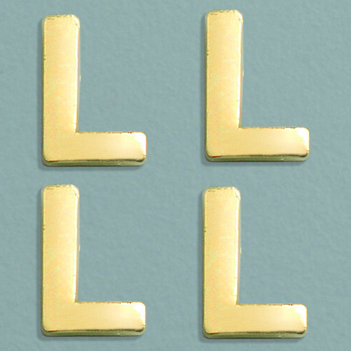 Wachsdekor Buchstabe, L, gold glänzend, 10 Stk.