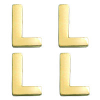 Wachsdekor Buchstabe, L, gold glänzend, 10 Stk.