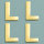 Wachsdekor Buchstabe, L, gold glänzend, 10 Stk.