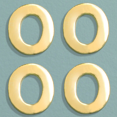 Wachsdekor Buchstabe, O, gold glänzend, 10 Stk.