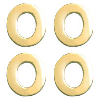 Wachsdekor Buchstabe, O, gold glänzend, 10 Stk.