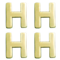 Wachsdekor Buchstabe, H, gold glänzend, 10 Stk.
