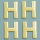 Wachsdekor Buchstabe, H, gold glänzend, 10 Stk.