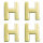 Wachsdekor Buchstabe, H, gold glänzend, 10 Stk.