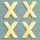 Wachsdekor Buchstabe, X, gold glänzend, 10 Stk.