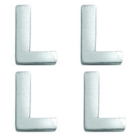Wachsdekor Buchstabe, L, silber glänzend, 10 Stk.